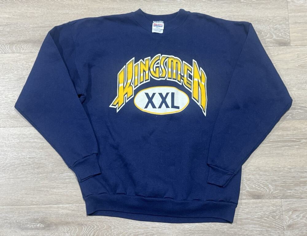 Vintage Hanes Activewear Kingsmen Graphic Crewneck Sweatshirt Men's XL Blue